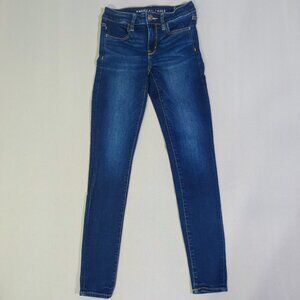 American Eagle ne(x)t level stretch jeggings women's size 4 Long ink blue